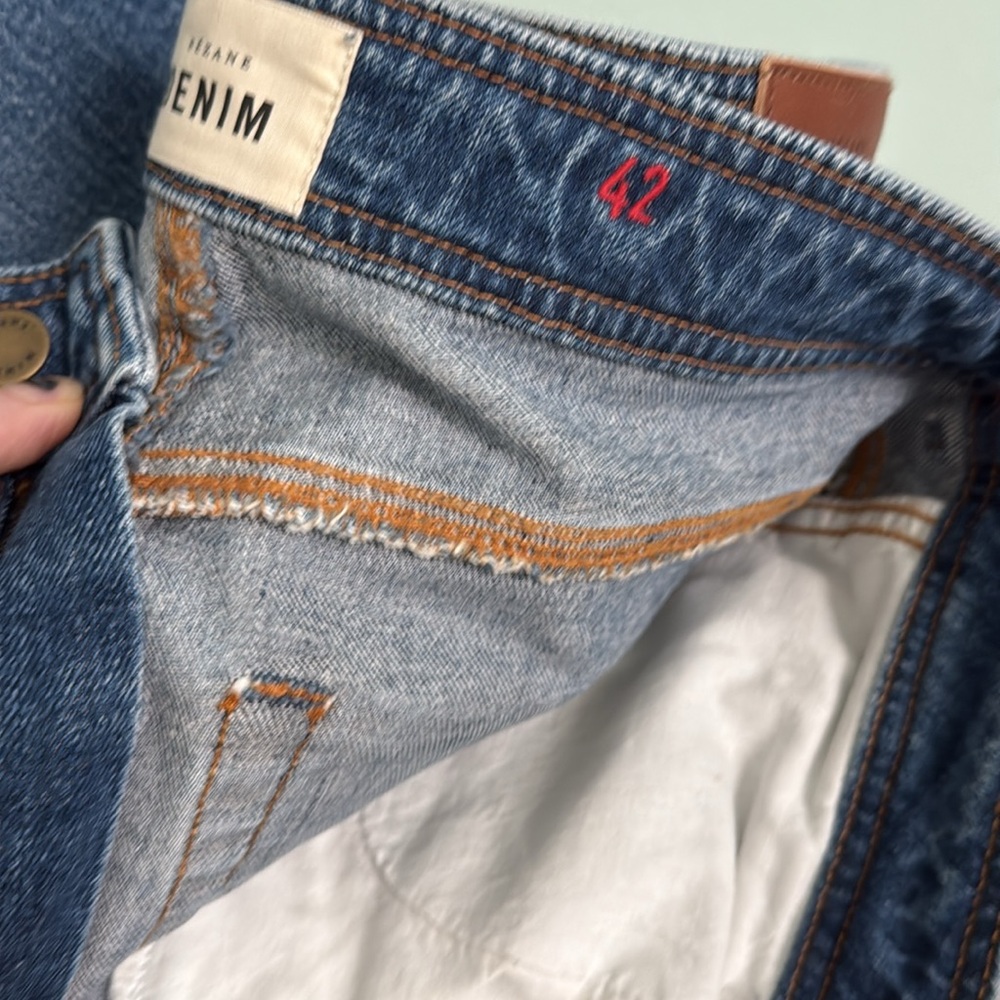 Sezane Le Crop Denim Blue - Size 10 - Picture 6 of 15